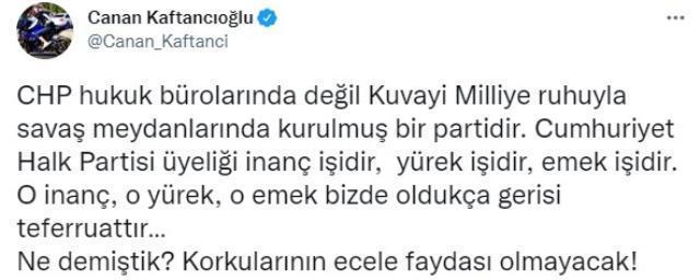 CHP üyeliği düşürülen Canan Kaftancıoğlu'ndan ilk açıklama: Korkularının ecele faydası olmayacak