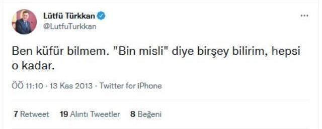 Vatandaşa sinkaflı sözler sarf eden Lütfü Türkkan'ın yıllar önceki küfür paylaşımı yeniden gündem oldu