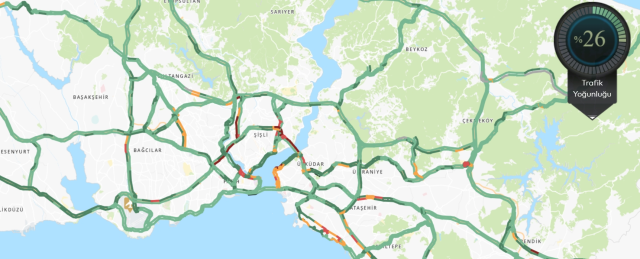Trafik durumu haritası (CANLI) 1 Mayıs İstanbul'da trafik yoğunluğu yüzde kaç?