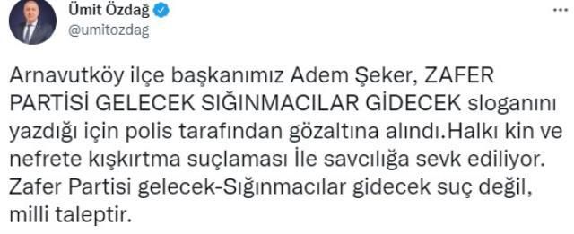 Zafer Partisi'ne sloganı ne?