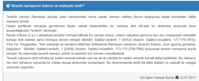 Teravih namazı farz mı, vacip mi, sünnet mi?