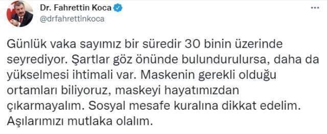 Son Dakika: Türkiye'de 14 Ekim günü koronavirüs nedeniyle 203 kişi vefat etti, 30 bin 709 yeni vaka tespit edildi
