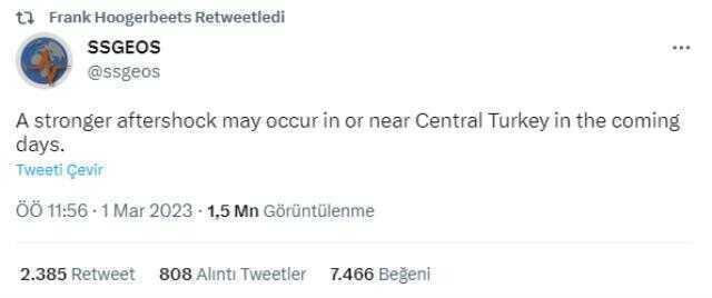 Kayseri deprem olacak mı? 2 Mart Kayseri'de deprem bekleniyor mu? Kayseri'de deprem riski var mı?