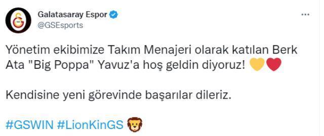 Galatasaray Espor, yeni takım menajerini duyurdu