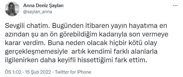 Twitch Türkiye'nin popüler isimlerinden Anna Deniz Twitch'e veda etti