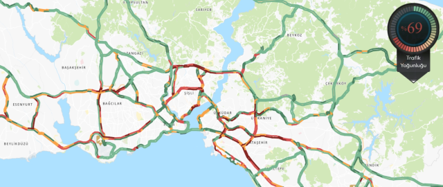 Trafik durumu haritası (CANLI) 29 Nisan İstanbul'da trafik yoğunluğu yüzde kaç?