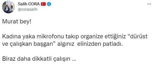 İmamoğlu'na sevgi gösterisinde bulunan kadına yaka mikrofonu takılması AK Partili vekilin dikkatinden kaçmadı