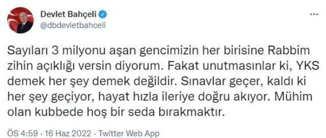 MHP lideri Bahçeli'den öğrencileri heyecanlandıran vaat: Üniversite sınavı kaldırılacak