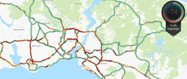 Trafik durumu haritası (CANLI) 9 Mayıs İstanbul'da trafik yoğunluğu yüzde kaç?