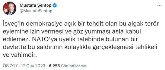 TBMM Başkanı Şentop, İsveç Meclis Başkanı Norlen'in Türkiye'ye yapacağı ziyareti iptal etti