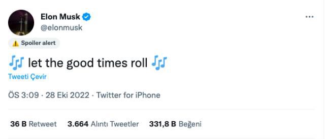 Twitter Spoiler Alert ne demek? Elon Musk spoiler alert tweeti! Spoiler Alert ne demek?