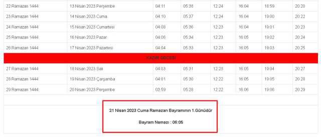 Bingöl 2023 Bayram Namazı saat kaçta kılınacak? Bingöl'de Ramazan Bayramı namazı ne zaman, saat kaçta? Bingöl bayram namazı hangi gün?