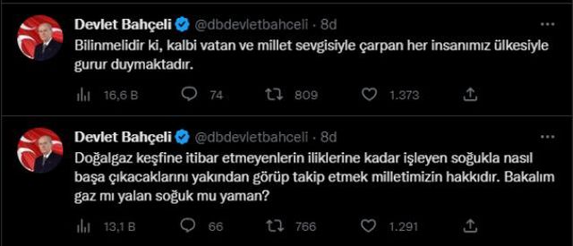 Devlet Bahçeli'den Ahmet Davutoğlu'nun sözlerine sert yanıt: Serok Ahmet akıldan nasipsizdir, aklen de zifiri karanlıktır