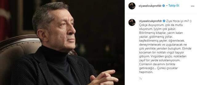 Eski Bakan Ziya Selçuk, istifasından sonra ilk paylaşımını yaptı: Yenilikle yeniden buluştum