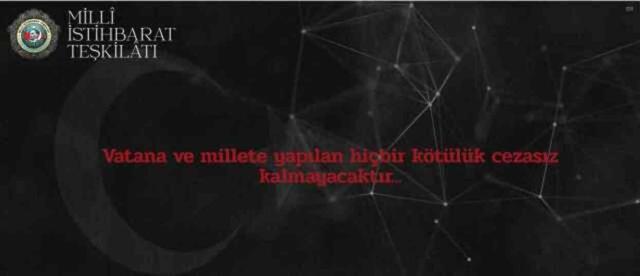 MİT'in internet sitesindeki 'Vatan için her an her yerde' yazısı değişti