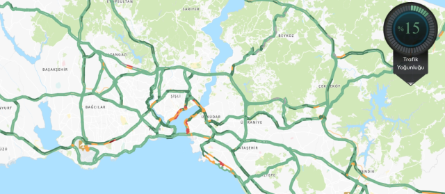 Trafik durumu haritası (CANLI) 2 Mayıs İstanbul'da trafik yoğunluğu yüzde kaç?