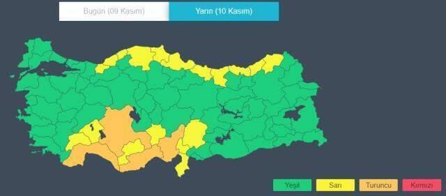 Dışarı çıkacaklar dikkat! Meteoroloji'den bugün için 4 ile turuncu, 18 ile sarı kodlu uyarı