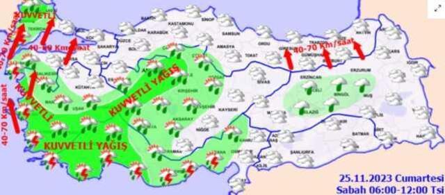 Meteoroloji'den 64 ilimize sarı ve turuncu kodlu uyarı