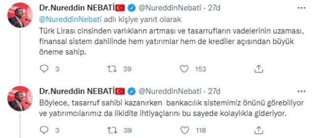 Son Dakika! Hazine ve Maliye Bakanı Nebati: Kur Korumalı Mevduat Uygulaması 1,3 trilyon liralık hacmi geçti