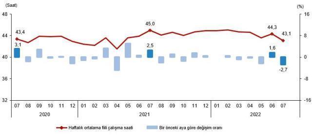 Son Dakika: Türkiye genelindeki işsiz sayısı temmuzda 113 bin kişi azalarak 3 milyon 445 bin kişi oldu