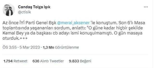 Akşener, 6'lı Masa'nın olaylı toplantısında yaşananları anlattı: Kılıçdaroğlu hiddetlenip ayağa kalktı