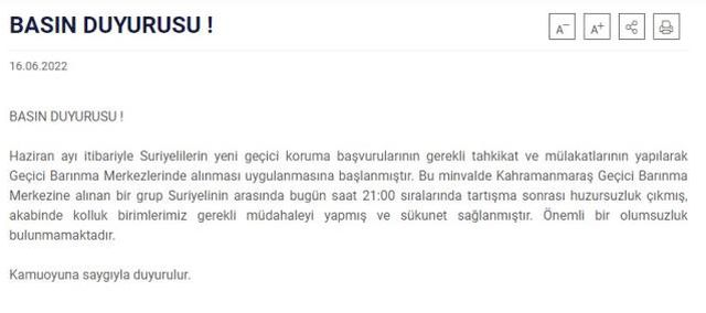 Kahramanmaraş'taki sığınmacı kampında olaylar çıktı! Valilik'ten ilk açıklama geldi