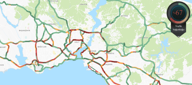 Trafik durumu haritası (CANLI) 16 Mayıs İstanbul'da trafik yoğunluğu yüzde kaç?