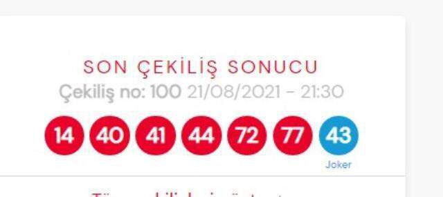 21 Ağustos Çılgın Sayısal Loto sonuçları açıklandı! 21 Ağustos Çarşamba Çılgın Sayısal Loto sorgu ekranı? İşte Çılgın Sayısal Loto sonucu!