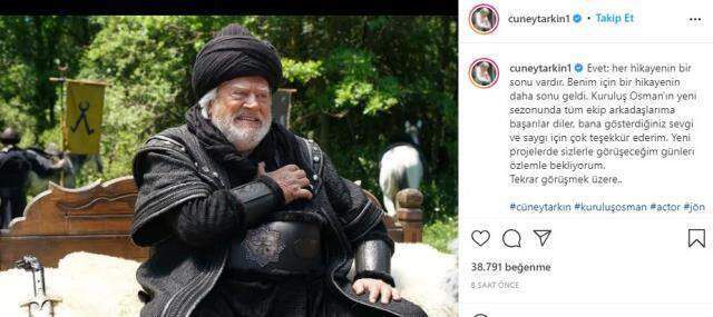 Kuruluş Osman Cüneyt Arkın yok mu, neden yok, diziden mi ayrıldı? Kuruluş Osman Cüneyt Arkın ayrıldı mı, neden dizide oynamıyor?
