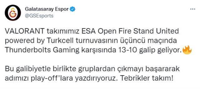 Gruplardan son anda çıkmayı başardı! Galatasaray Esports, adını play-off'lara yazdırdı