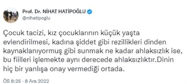 Nihat Hatipoğlu, 6 yaşındaki çocuğa istismar iddiasına sert çıkıp bir de uyarıda bulundu