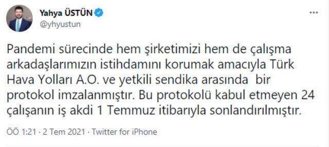 THY, 2 bin 500 personelin işten çıkarıldığı iddiasını yalanlandı