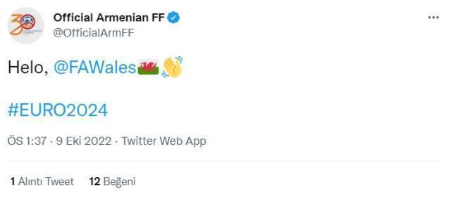 Ermenistan, EURO 2024 elemlerinde aynı gruba düştüğü Türkiye'yi yok saydı