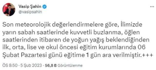 Son Dakika: İstanbul ve Ankara'da eğitime 1 gün ara verildi