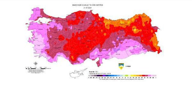 Meteoroloji'den haritalı 'sıcak hava' uyarısı