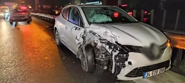 TEM'de feci kaza: 7 araç birbirine girdi, 4 yaralı var