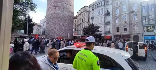 Galata Kulesi'nde korkunç olay: Yabancı uyruklu şahıs metrelerce yüksekten atlayıp intihar etti