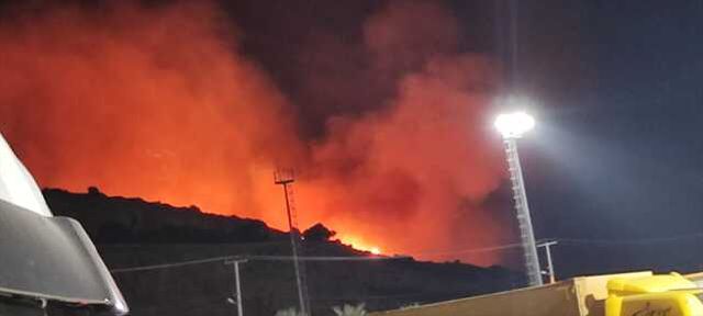 Çeşme'de çamlık alanda çıkan yangın kontrol altına alınmaya çalışılıyor