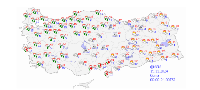15 Kasım Cuma Ankara hava durumu | Ankara'da hava nasıl olacak? Ankara günlük ve 5 günlük hava durumu tahmini!