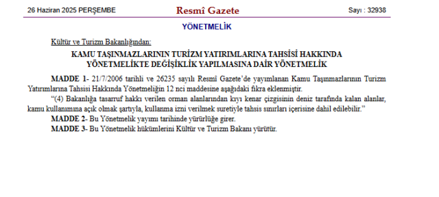 Kıyı ormanları turizme mi açılacak?