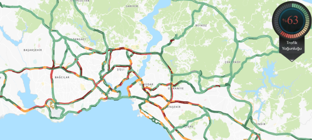 Trafik durumu haritası (CANLI) 27 Haziran İstanbul'da trafik yoğunluğu yüzde kaç?
