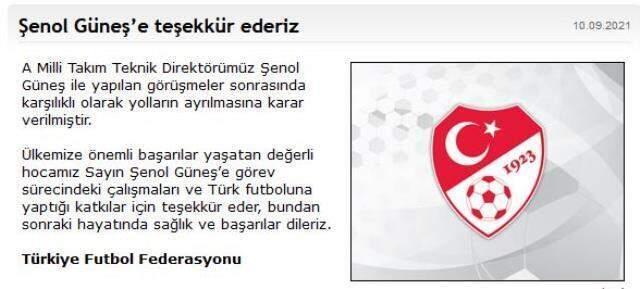 Son Dakika: Milli Takım Teknik Direktörü Şenol Güneş ile yollar ayrıldı