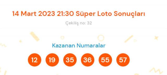 Süper Loto sonuçları açıklandı! 14 Mart Süper Loto kazanan numaralar neler? Süper Loto sonuçlarına ne zaman, nereden bakılır?