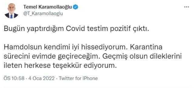 Son dakika: 80 yaşındaki Saadet Partisi lideri Temel Karamollaoğlu, koronavirüse yakalandı