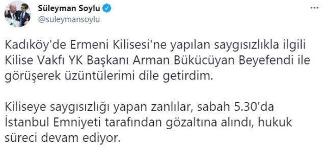 Son Dakika! Bakan Soylu'dan kilisenin duvarına çıkıp dans edenlere tepki: Saygısızlığı yapanlar gözaltında, hukuk süreci devam ediyor