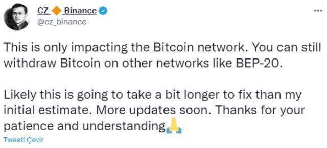 Bitcoin çakıldı! Kripto para borsası Binance çekim işlemlerini durdurdu