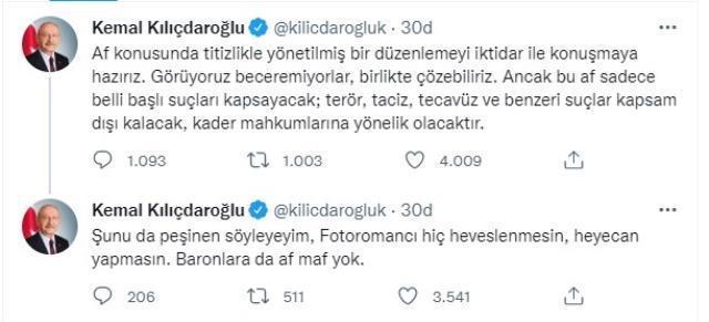 Kılıçdaroğlu'ndan kader mahkumlarını umutlandıran çıkış: Af konusunda iktidar ile konuşmaya hazırız