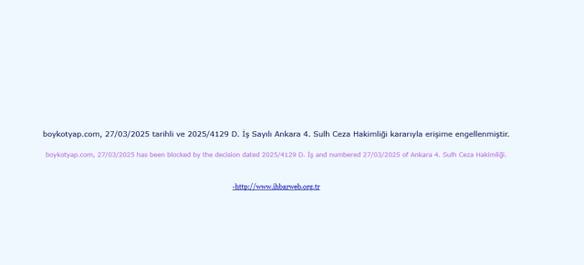 boykotyap.com sitesie erişim engeli mi geldi?
