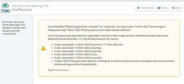 E-Devlet TOKİ arsa başvurusu nasıl yapılır? E-Devlet TOKİ başvuru ekranı!