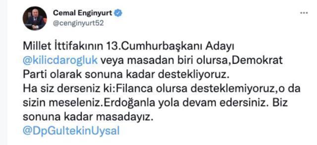 CHP lideri Kılıçdaroğlu'nun Cumhurbaşkanı adaylığına 6 partinin birinden sürpriz destek